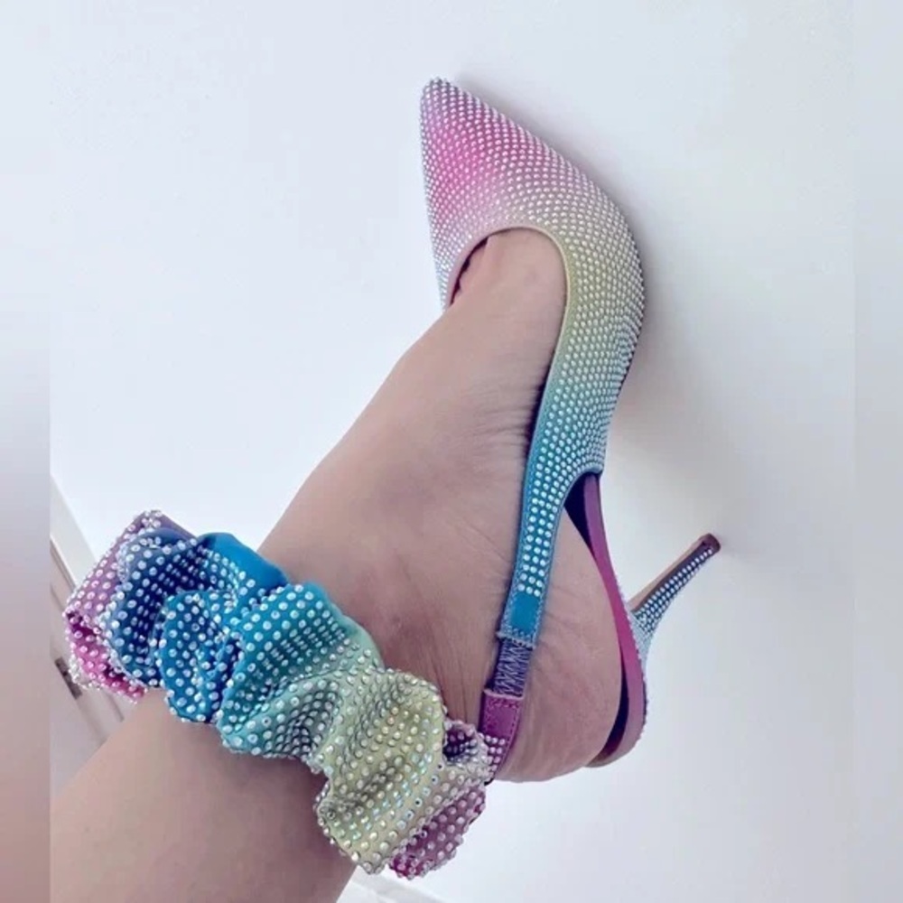Kurt Geiger Rainbow Rhinestone Pumps 9 NWOT